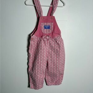 Vintage Oshkosh  Pink Checkered Kids Overalls